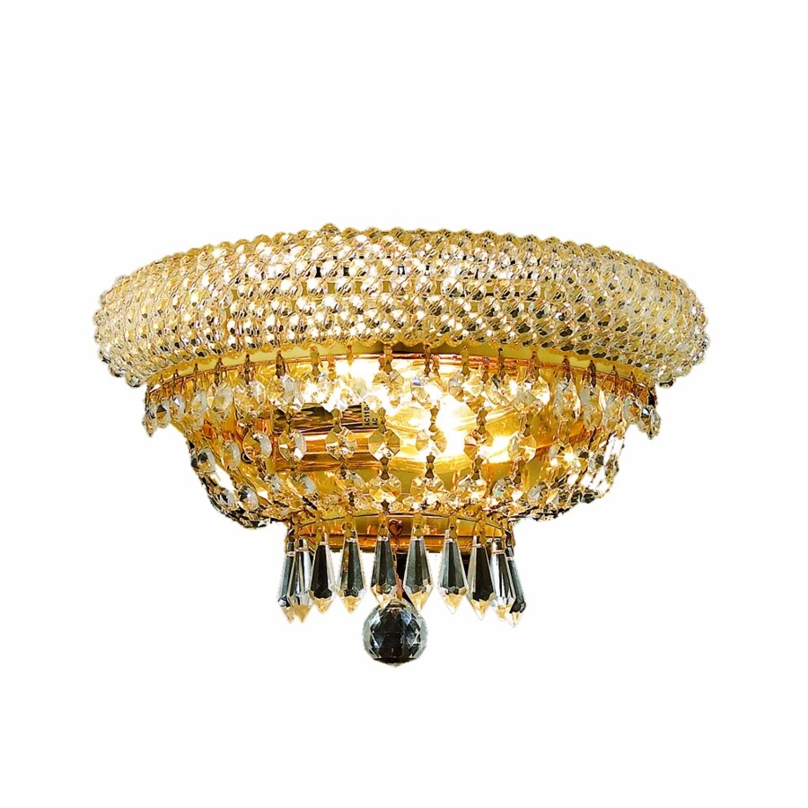 Luminous Lighting 12in W 1Light Yellow/Gold Wall Sconce at