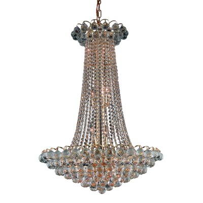 Luminous Lighting Godiva 15-Light Gold Glam Crystal Chandelier Luminous Lighting Godiva 15-Light Gold Glam Crystal Chandelier