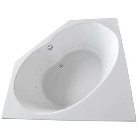 Endurance Swift 60-in White Acrylic Drop-In Air Bath with Center Drain