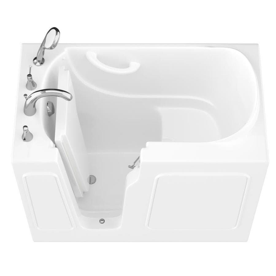 Endurance 26-in White Gelcoat/Fiberglass Rectangular Left-Hand Drain ...