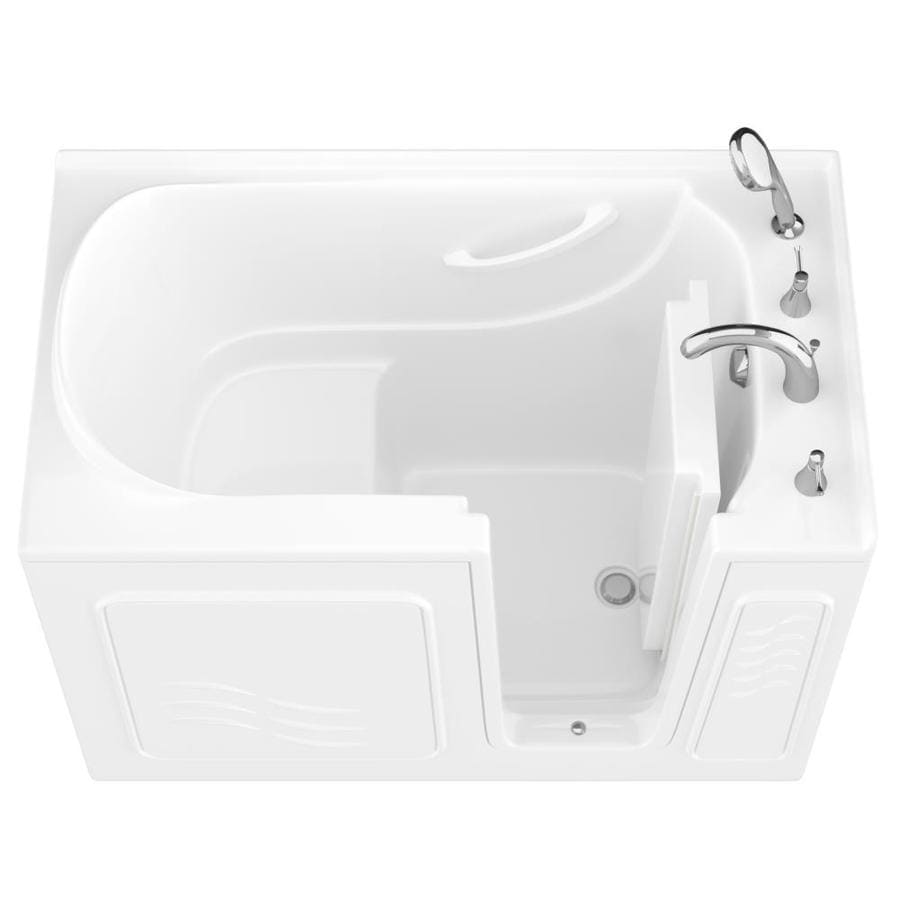 Endurance 30-in White Gelcoat/Fiberglass Rectangular Right-Hand Drain ...