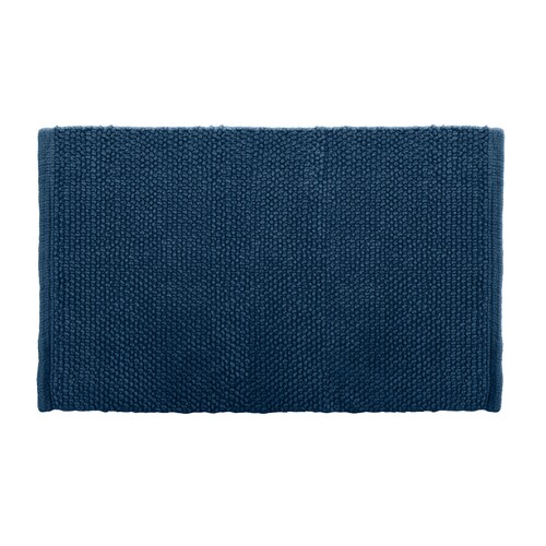 Colordrift Popcorn Bath Rug 20 In X 30 In Blue Cotton Bath Rug At