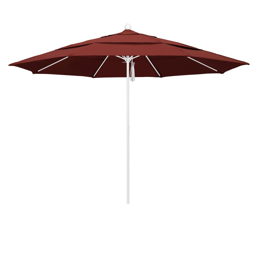 Corliving 7 5 Ft Round Sand Grey With Black Steel Frame Market Patio Umbrella In The Patio Umbrellas Department At Lowes Com