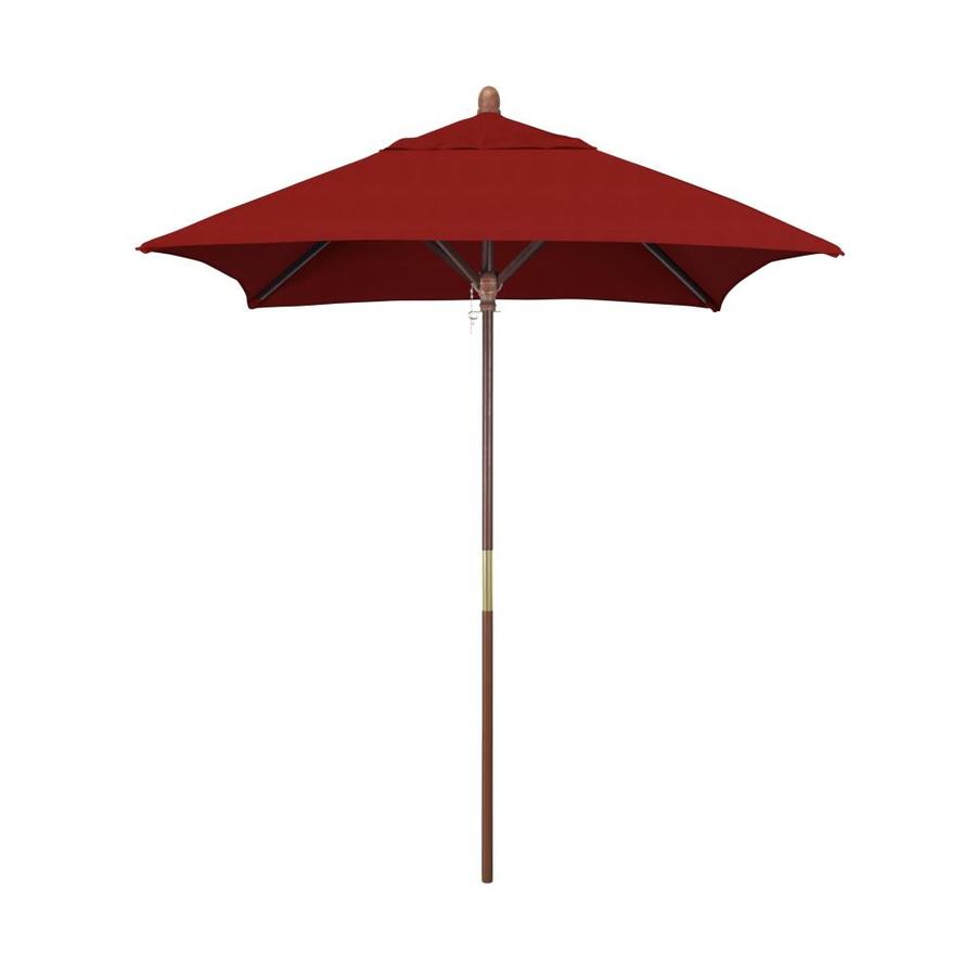 California Umbrella 6 Ft Square Navy With Hardwood Wood Frame No Tilt Market Patio Umbrella In The Patio Umbrellas Department At Lowes Com