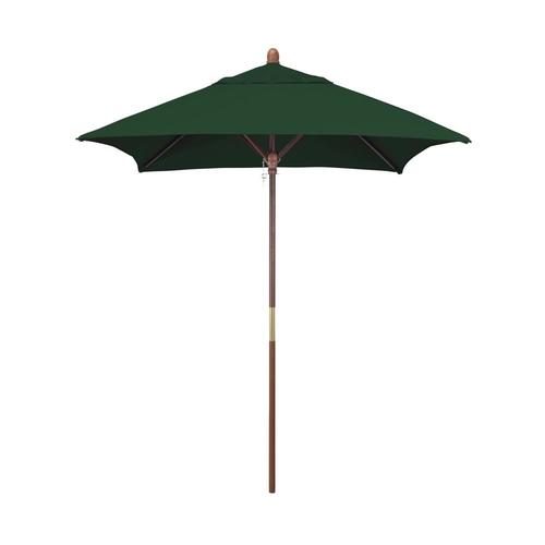 California Umbrella 6 Ft Square Forest Green With Hardwood Wood Frame No Tilt Market Patio Umbrella In The Patio Umbrellas Department At Lowes Com