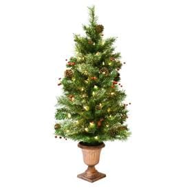 Astella-3.5' Pre-Lit Christmas with Ornaments and Urn Stand