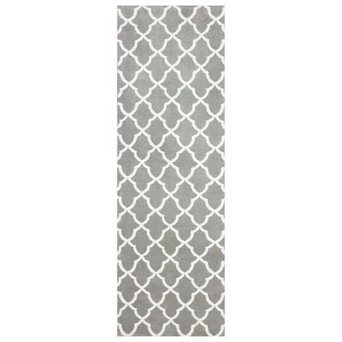 NuLOOM Block Island Gray Indoor Runner 2 x 6; Actual 2.5ft W