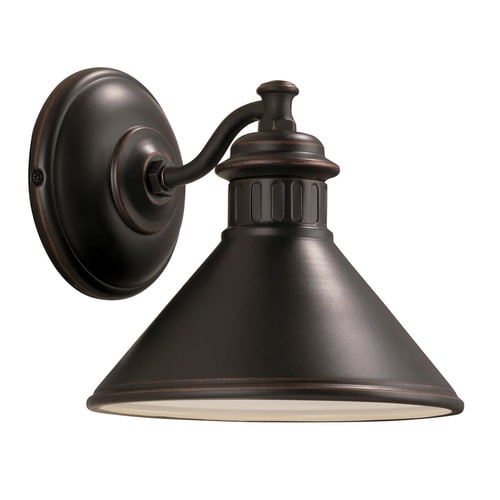 Portfolio Dovray 7 75 In H Oil Rubbed Bronze Dark Sky Medium Base E 26 Outdoor Wall Light In The Outdoor Wall Lights Department At Lowes Com