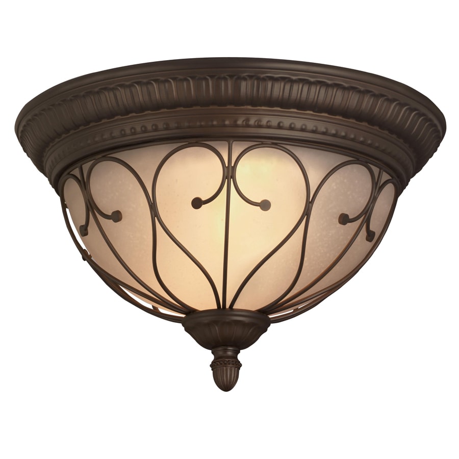 Portfolio Charton Place 1528 In Oil Rubbed Bronze Flush Mount Light At 1971