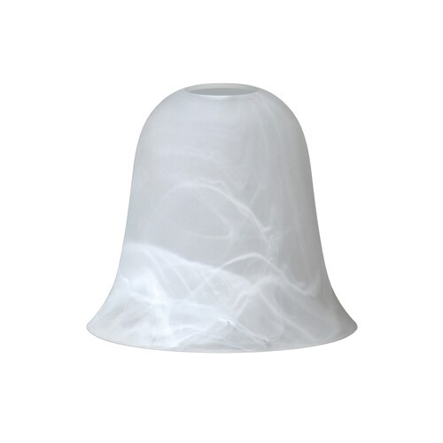 5 43 In H 6 02 W Frosted Alabaster Glass Bell Pendant