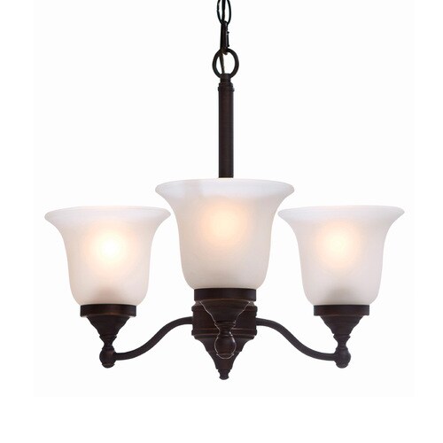 Portfolio Roseall 3 Light Oil Rubbed Bronze Traditional Chandelier