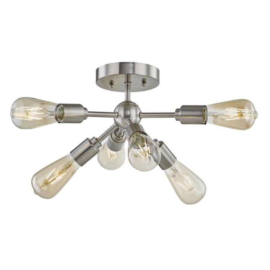 Style Selections Grayford 222 In W Brushed Nickel No Shades Semi