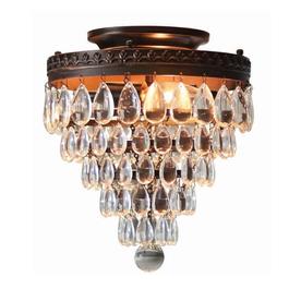 allen + roth Eberline 9-in Oil-Rubbed Bronze Modern/Contemporary Flush Mount Light