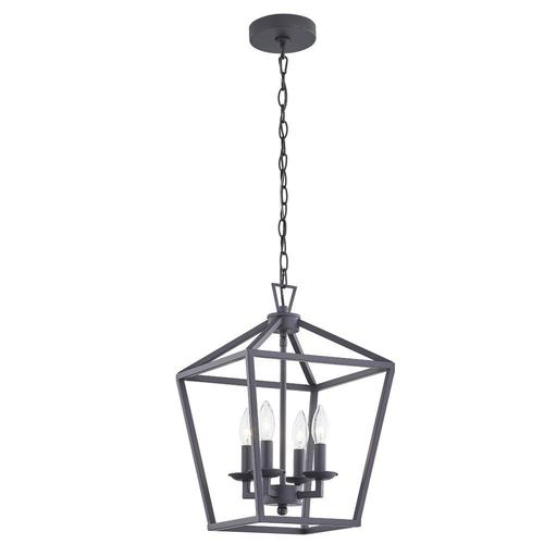 Allen + roth Farmhouse Lighting Collection Black Pendant Light