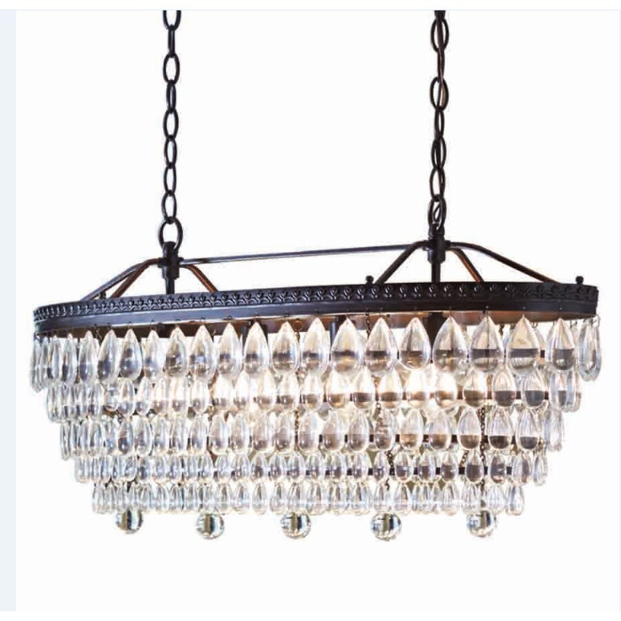 Allen Roth Eberline 30 In 4 Light Oil Rubbed Bronze Crystal Allen Roth Eberline 30 In 4 Light Oil Rubbed Bronze Crystal