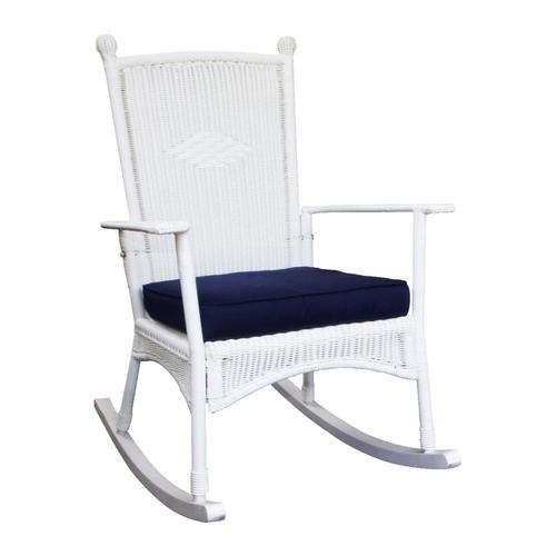Tortuga Outdoor Portside Wicker Metal Rocking Chair S With Navy