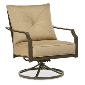 Patio Clearance At Lowes Garden Treasures Vinehaven Set Of 2 Steel Swivel Patio Conversation Chairs With Cushions