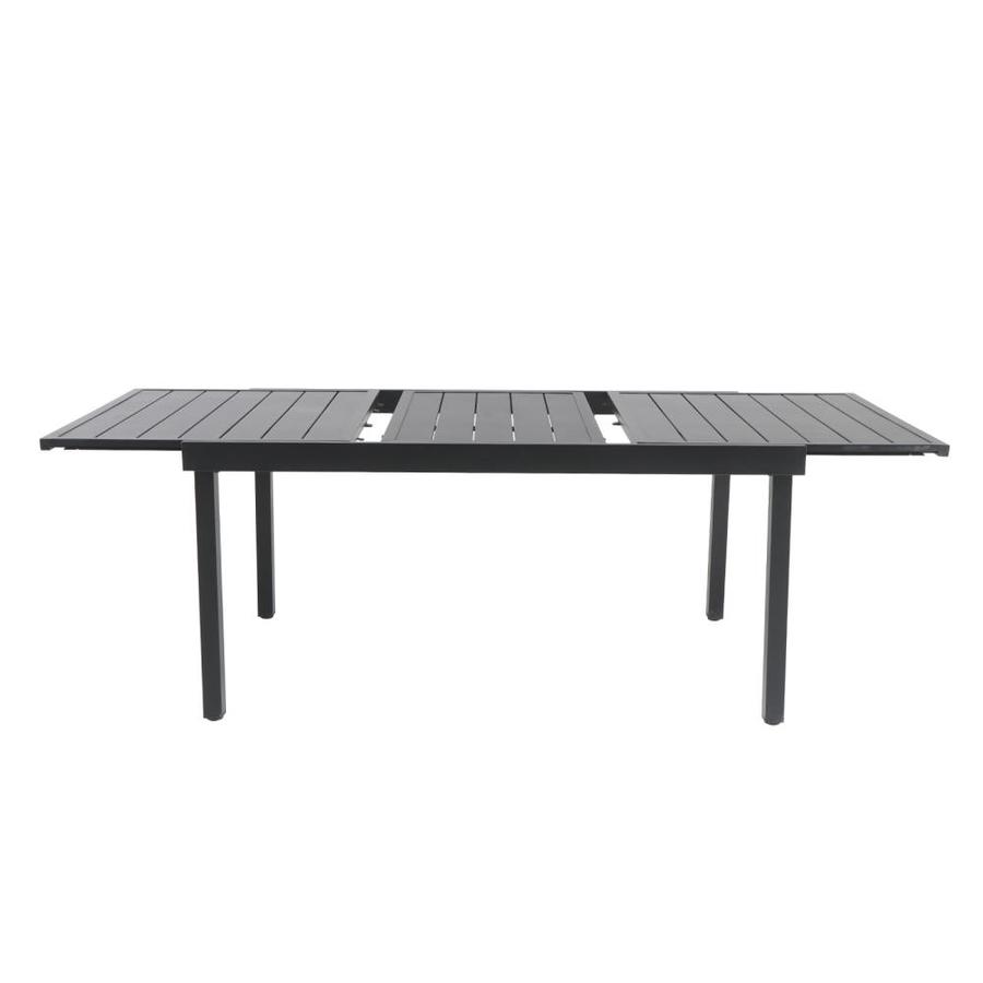 Garden Treasures - Pelham Bay Rectangle Extendable Outdoor Dining Table ...