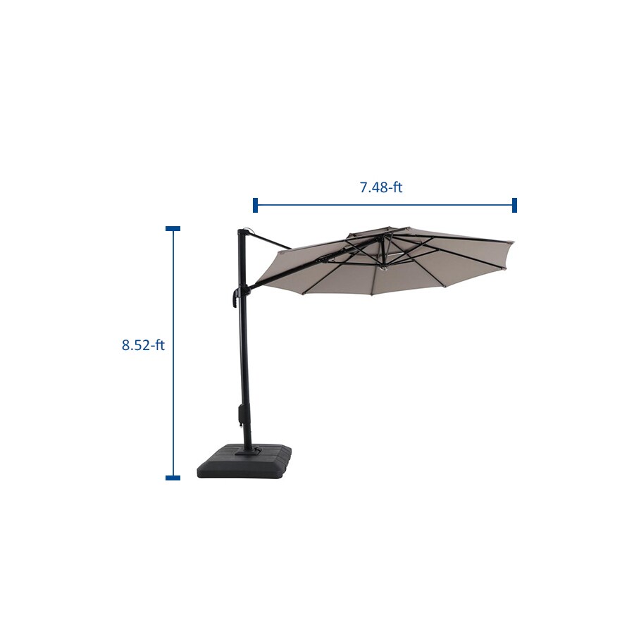 Allen Roth 11 Ft Round With Black Aluminum Frame Crank Misting Allen Roth 11 Ft Round With Black