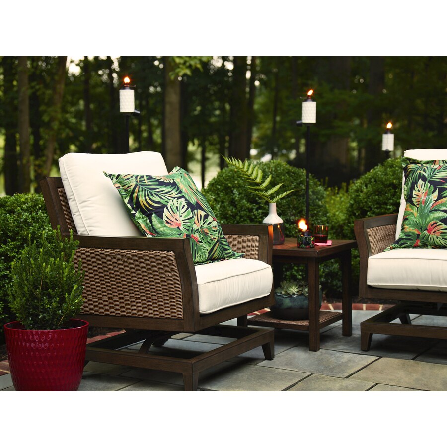 Allen + roth Winthrop Set of 2 Brown Wicker Metal Conversation Chair(s