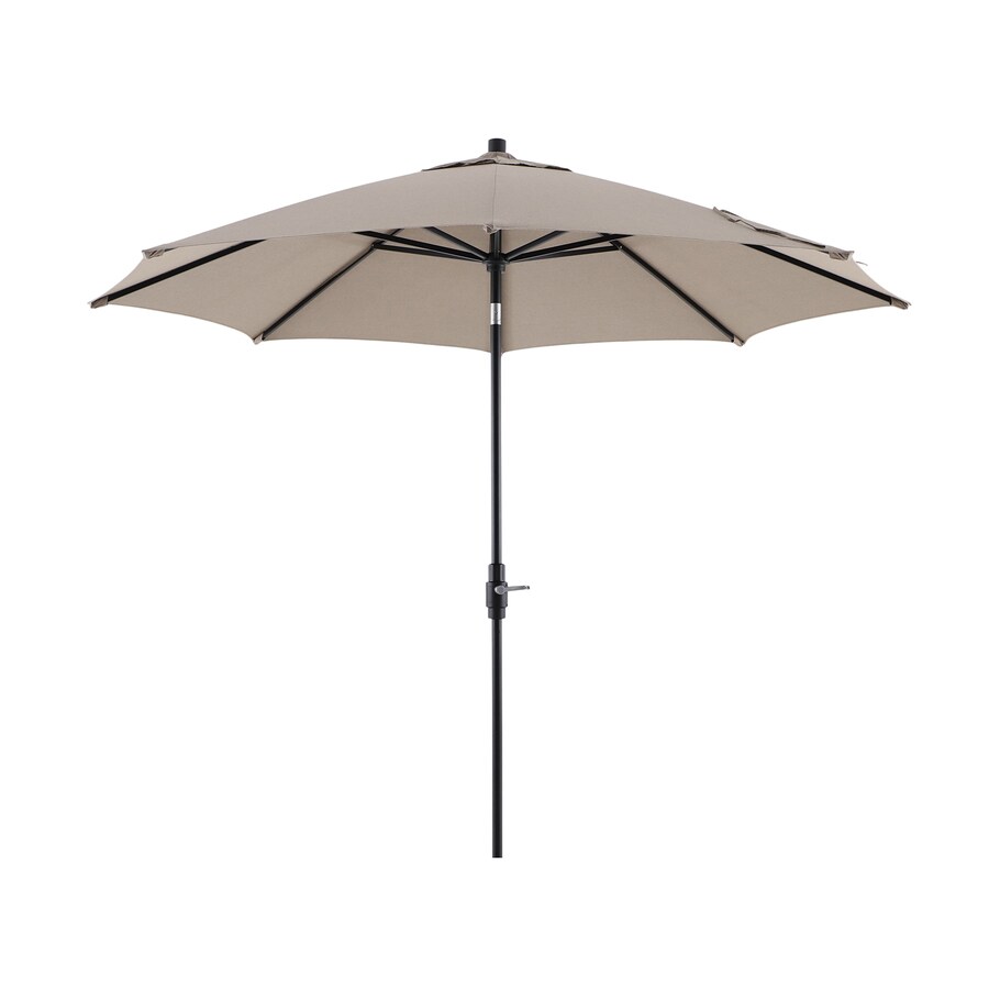 allen + roth 10-ft Commercial Tan Auto-tilt Market Patio Umbrella in ...