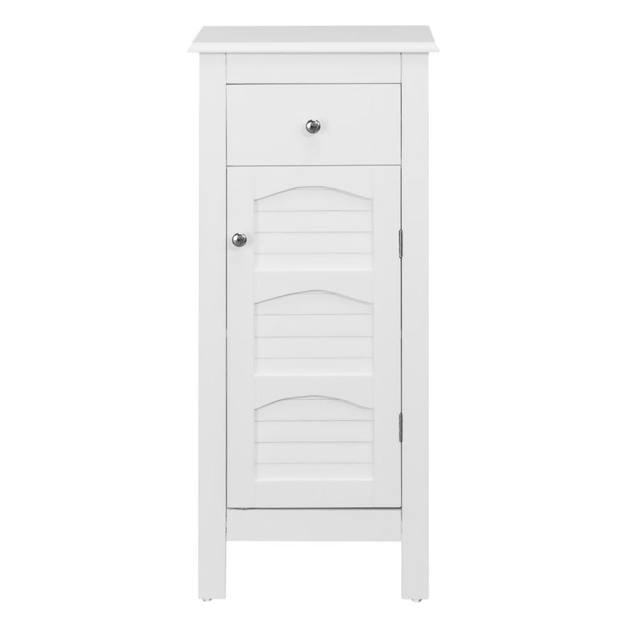 Elegant Home Fashions Sierra 13.5in W x 32in H x 11in D White MDF Freestanding Linen