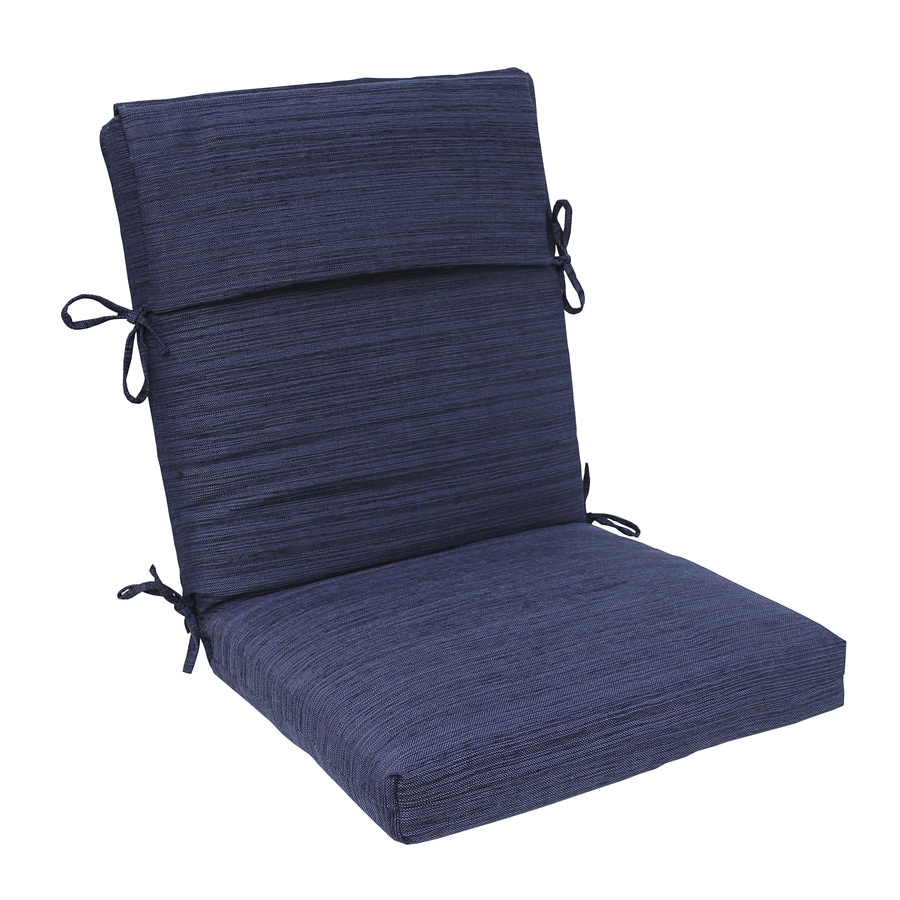 Shop allen + roth Navy Texture High Back Patio Chair 