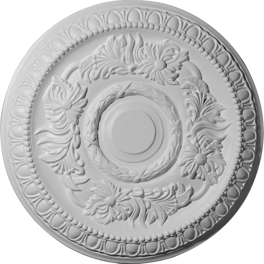 Ekena Millwork CM17CA Cambridge 17.625-in W x 17.625-in L Primed Polyurethane Ceiling Medallion