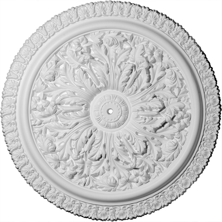 Ekena Millwork 28.75-in x 28.75-in White Urethane Ceiling Medallion