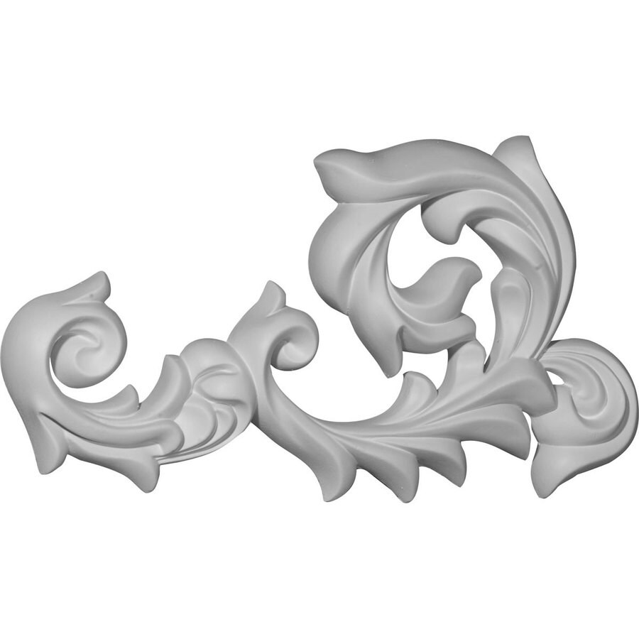 Ekena Millwork Dijon, Right 11.75in W x 6.375in H Primed Applique in