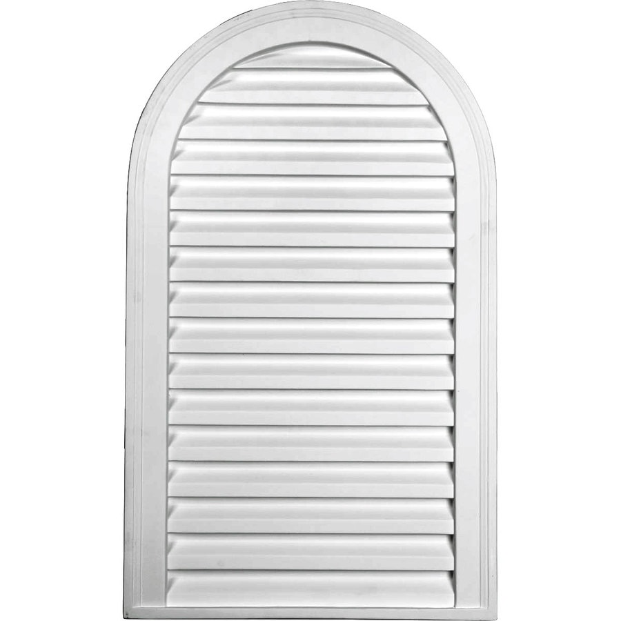 Ekena Millwork 18 In X 30 In White Round Top Urethane Gable Vent