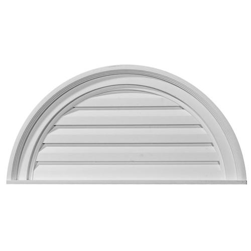 Ekena Millwork 24 In X 12 In White Half Round Urethane Gable Vent