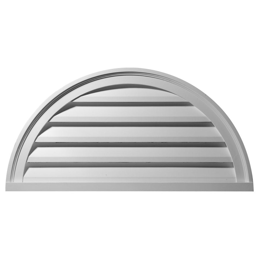 Ekena Millwork 40 In X 20 In White Half Round Urethane Gable Vent