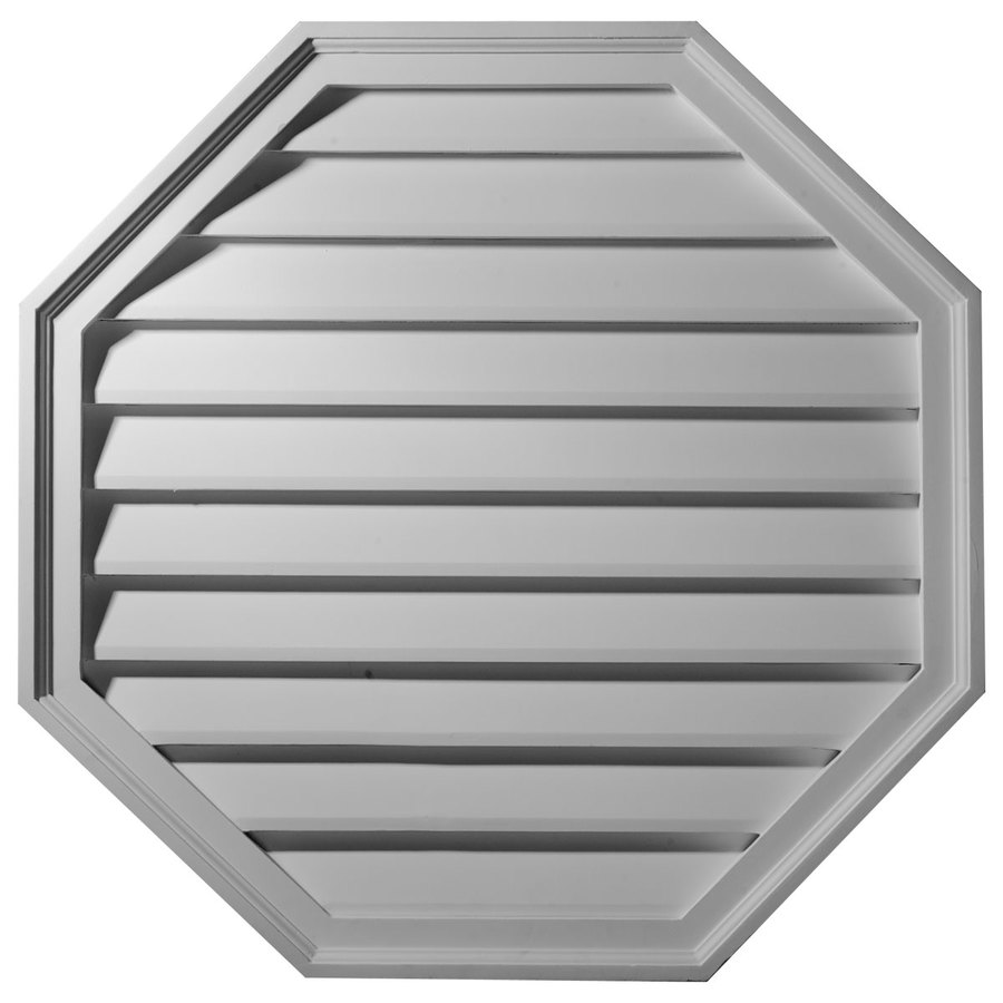 Ekena Millwork 30in x 30in White Octagon Urethane Gable Vent at