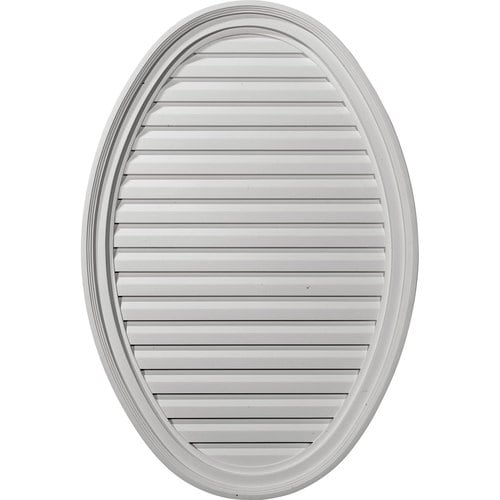Ekena Millwork 25in x 37in White Oval Urethane Gable Vent in the Gable Vents department at