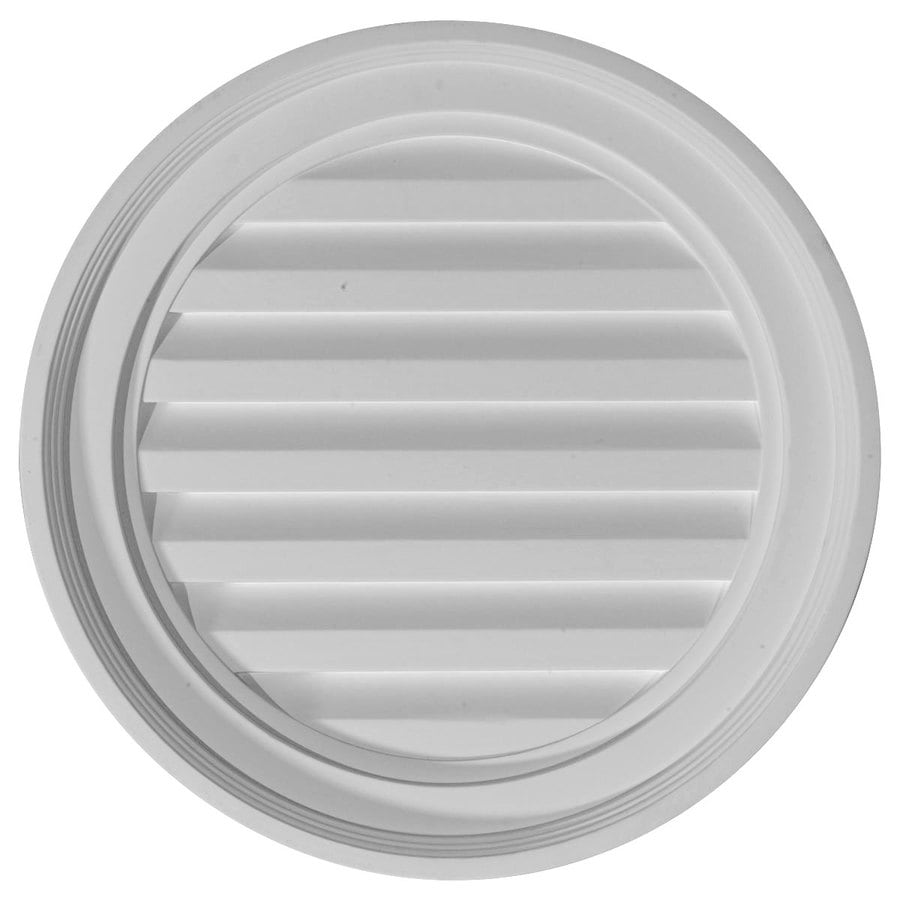Ekena Millwork 18in x 18in White Round Urethane Gable Vent at