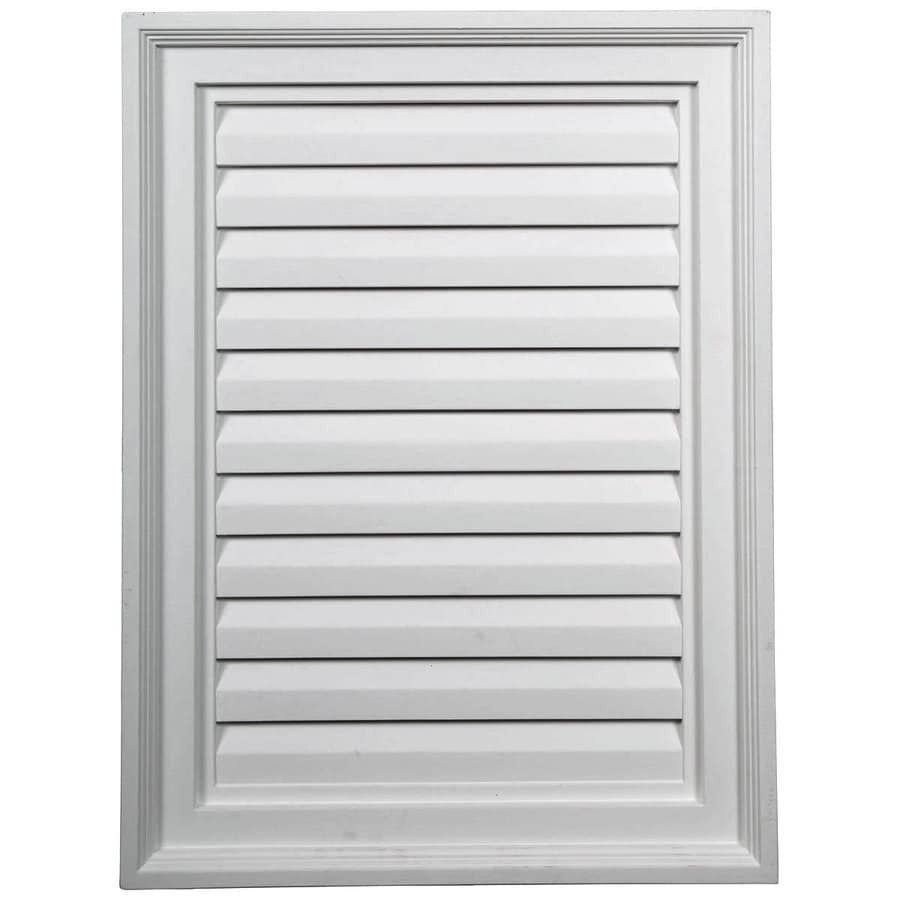 Ekena Millwork 18-in x 24-in White Rectangle Urethane Gable Vent at ...