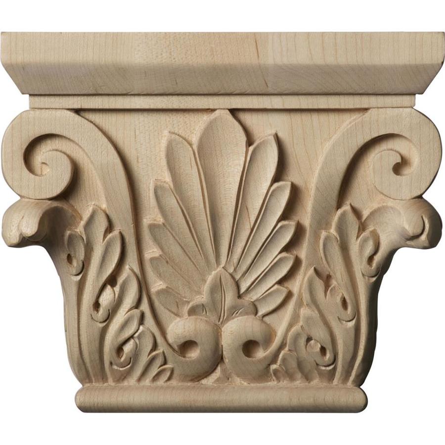 Ekena Millwork Chesterfield Maple Unfinished Capital Entry Door