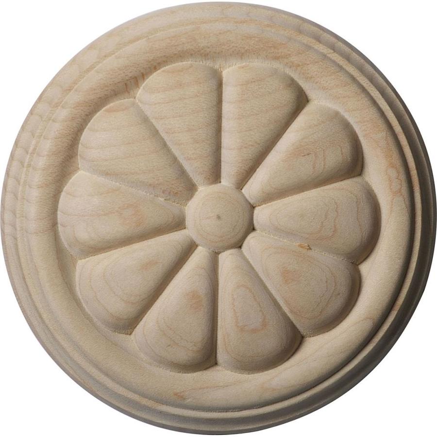 Ekena Millwork Reese 4.25-in x 4.25-in Round Cherry Unfinished Rosette