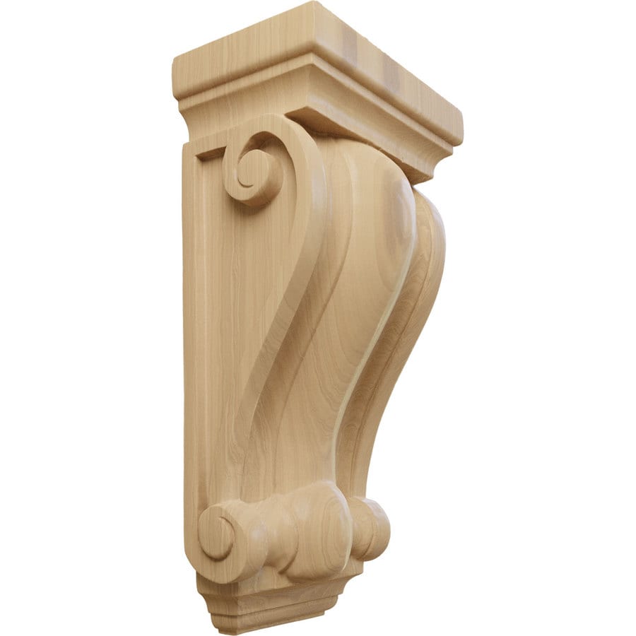 Ekena Millwork Cherry Cole 7.5-in x 14-in Cherry Cole Cherry Unfinished Wood Corbel