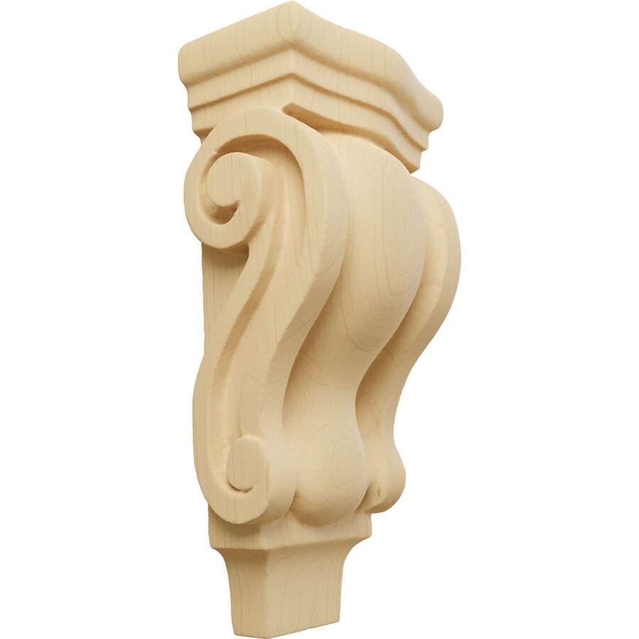 Ekena Millwork Alder Traditional 3-in x 6-in Alder Traditional Alder Unfinished Wood Corbel