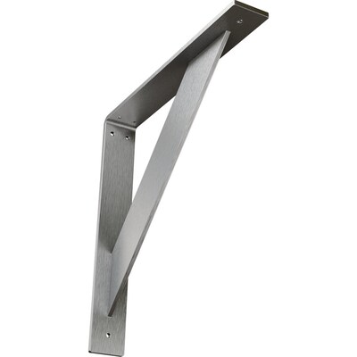 Ekena Millwork Stainless Steel Countertop Support 14 In X 2 In X