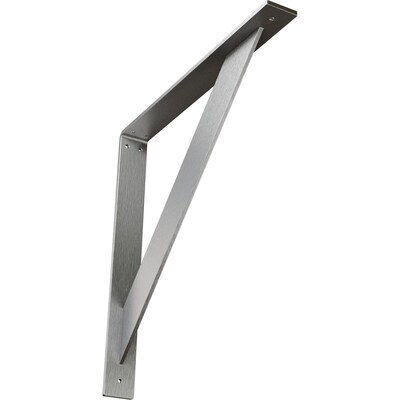Ekena Millwork Stainless Steel Countertop Support 18 In X 2 In X