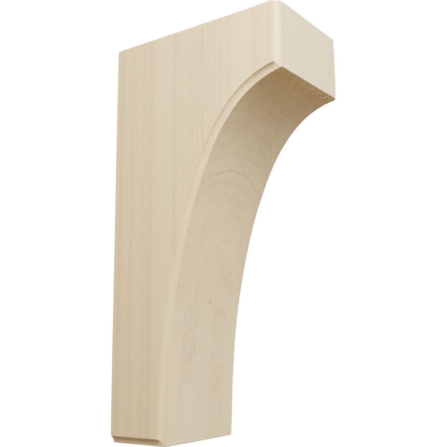 Ekena Millwork 3.5-in x 12-in Rubberwood Unfinished Wood Corbel