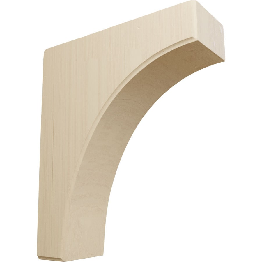 Ekena Millwork 3.5-in x 12-in Rubberwood Unfinished Wood Corbel