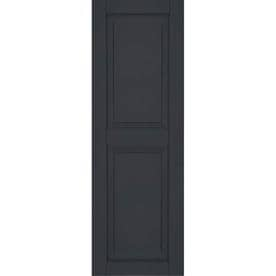 Ekena Millwork 2-Pack Black Raised Panel Composite Exterior Shutters (Common: 15-in x 67-in; Actual: 15-in x 67-in)