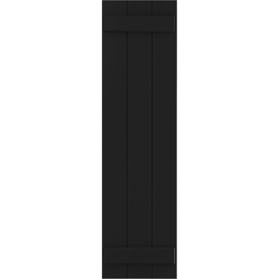 Ekena Millwork 2Pack Black Board and Batten Composite Exterior