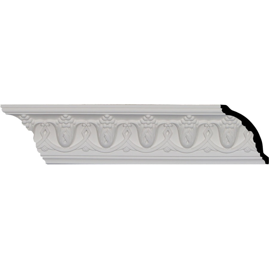 Ekena Millwork 3-3/8-in x 8-ft Primed Polyurethane Crown Moulding (Actual: 3.125-in x 7.99-ft)