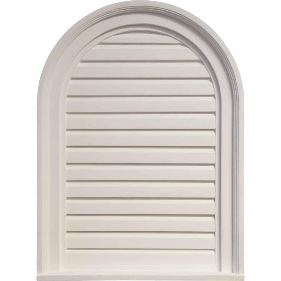 Ekena Millwork 18 In X 24 In White Round Top Urethane Gable Vent