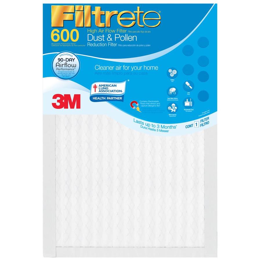 Filtrete 6-Pack 600 MPR Dust and Pollen (Common: 20-in x 32-in x 1-in; Actual: 19.875-in x 31.875-in x 0.8-in) Electrostatic Pleated Air Filter